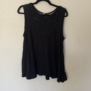 Free people tank with lace at top size Large